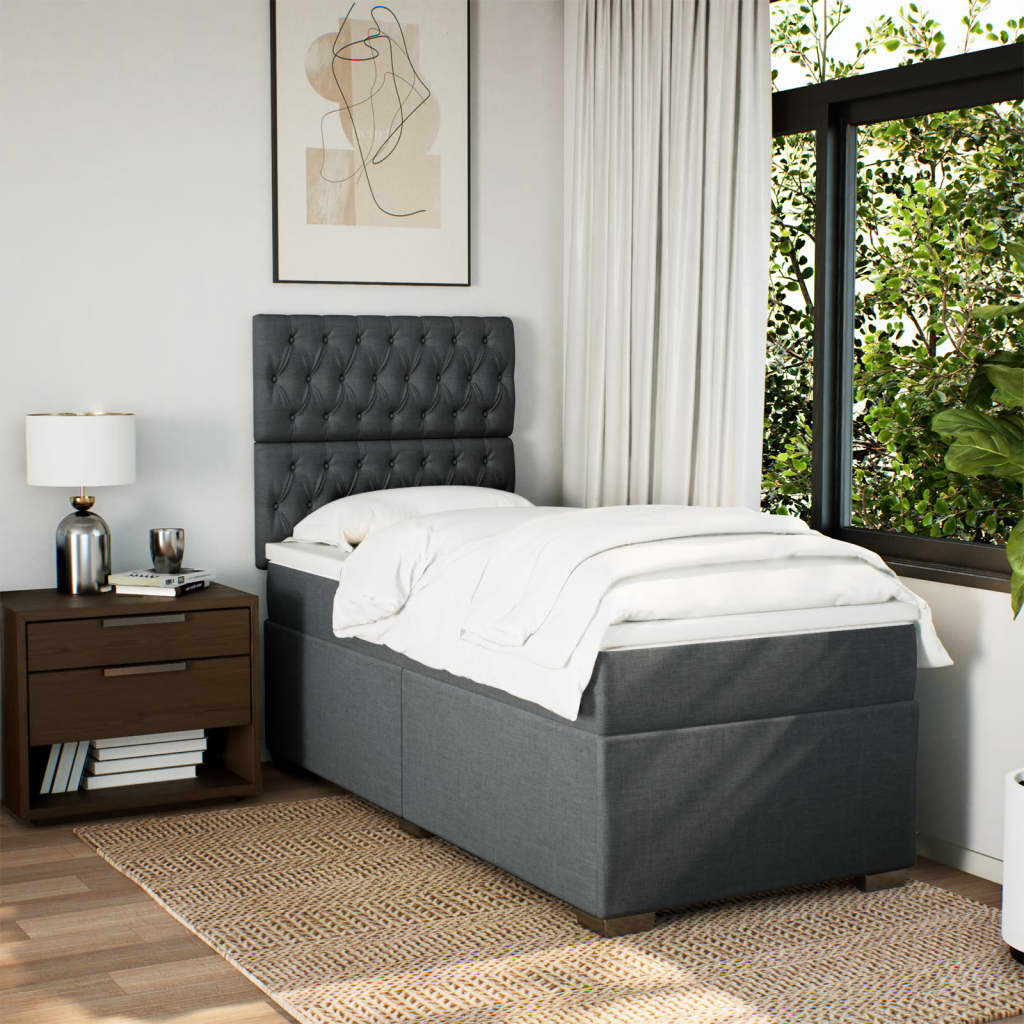 8721102778582_g_en_hd_1 vidaXL Box Spring Bed with Mattress Dark Grey King Single Fabric - Image 3