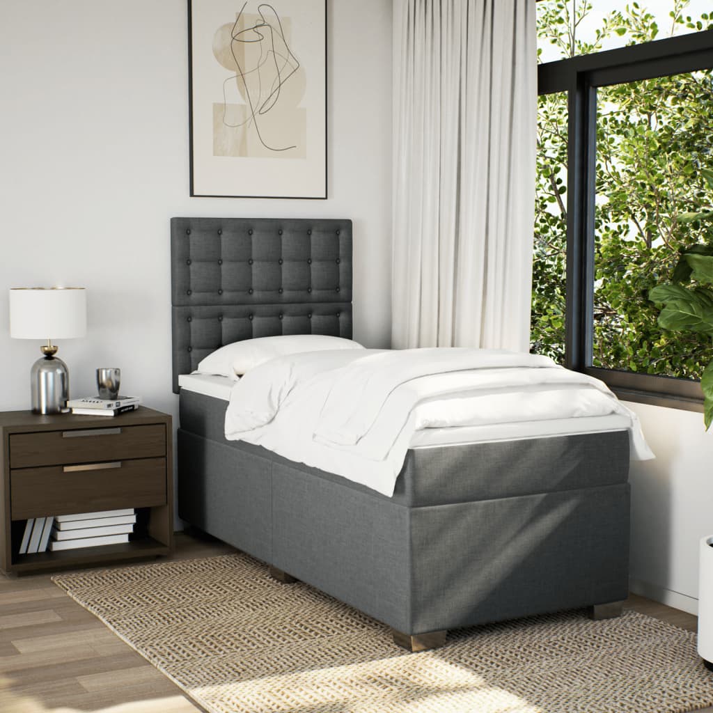 8721102778605_g_en_hd_1 vidaXL Box Spring Bed with Mattress Dark Grey King Single Fabric - Image 3