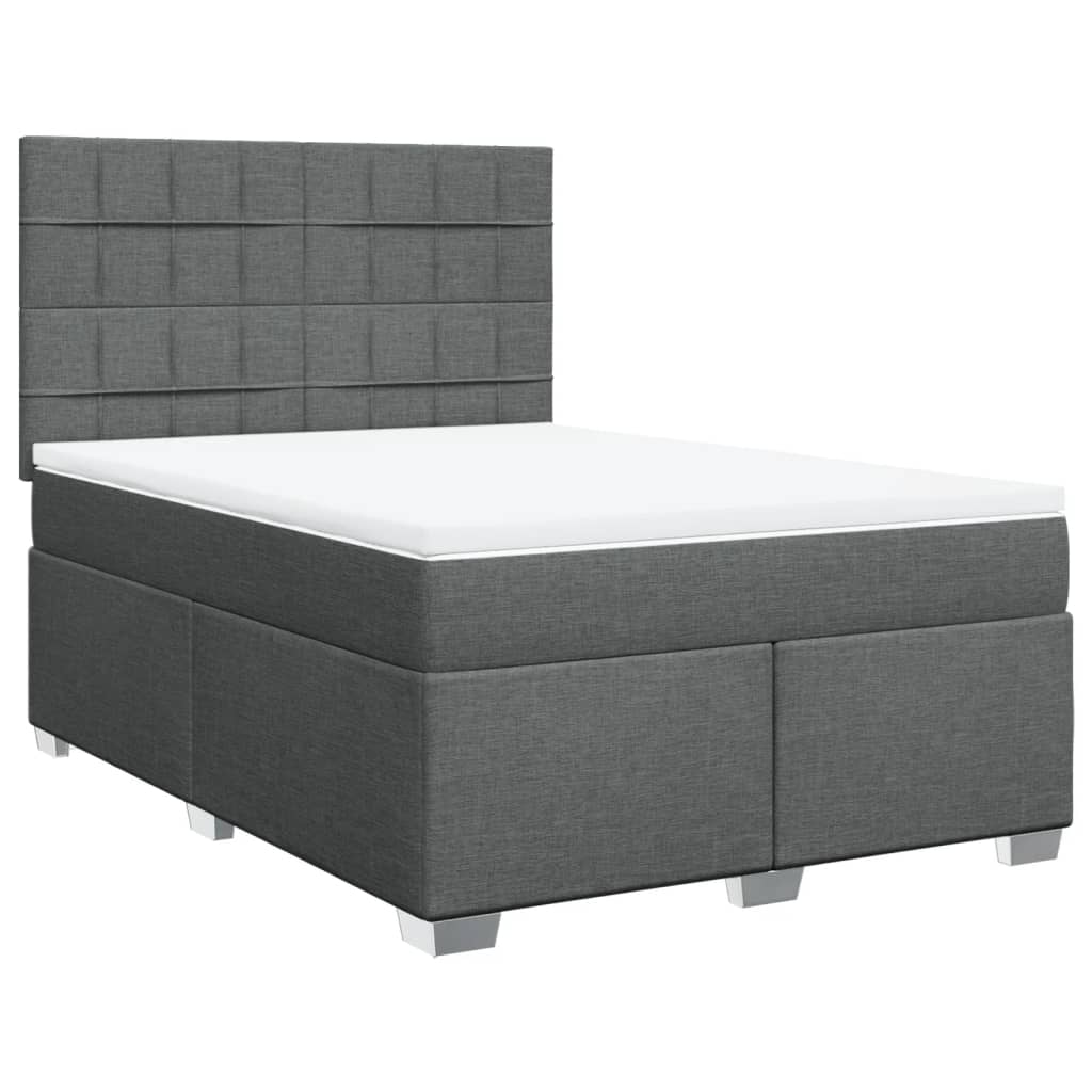 8721102778643_a_en_hd_1 vidaXL Box Spring Bed with Mattress Dark Grey Double Fabric - Image 2