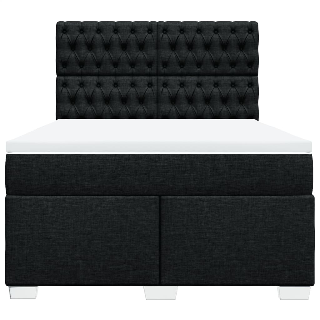 8721102778674_g_en_hd_2 vidaXL Box Spring Bed with Mattress Black Double Fabric - Image 4