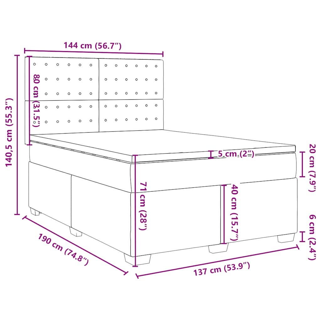 8721102778698_g_en_hd_11 vidaXL Box Spring Bed with Mattress Black Double Fabric - Image 13