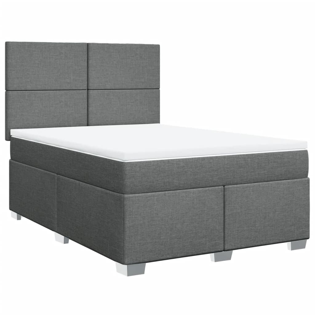 8721102778704_g_en_hd_1 vidaXL Box Spring Bed with Mattress Dark Grey Queen Fabric - Image 3