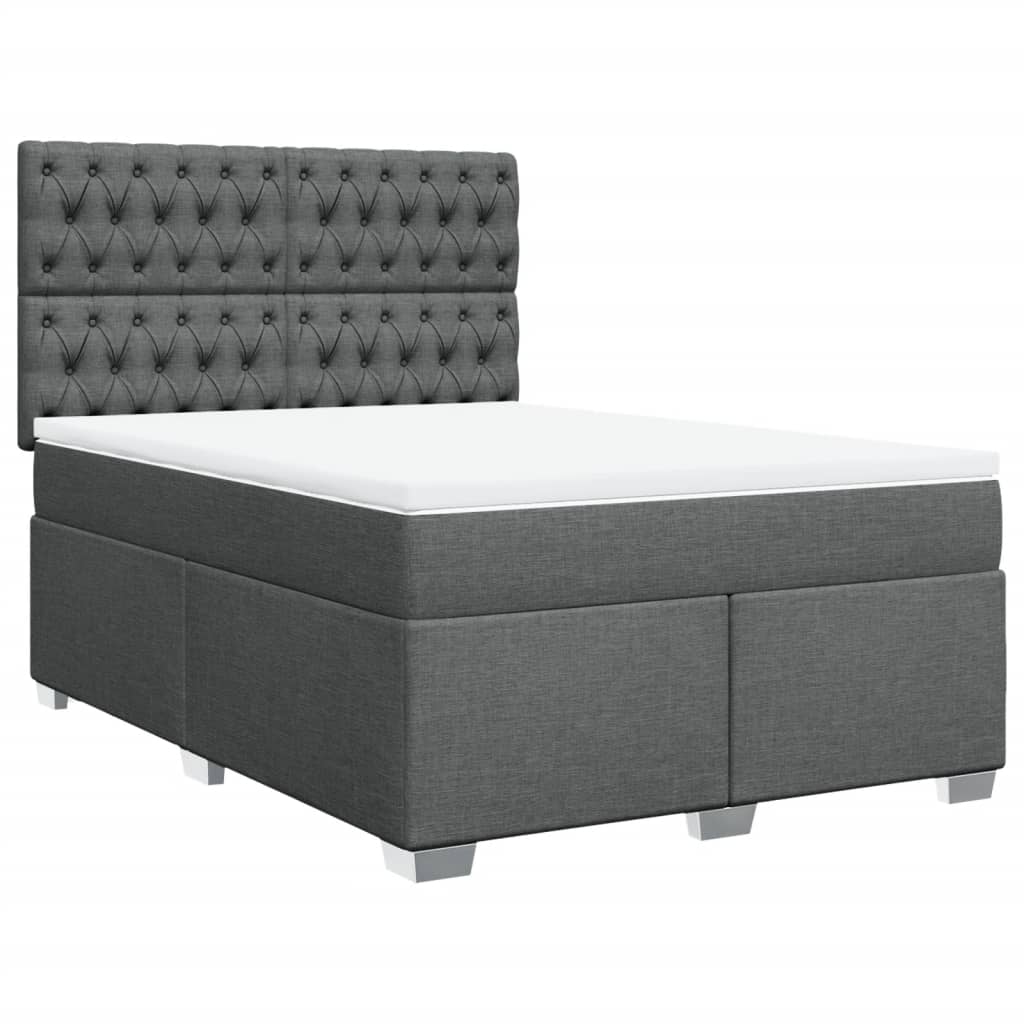 8721102778742_a_en_hd_1 vidaXL Box Spring Bed with Mattress Dark Grey Queen Fabric - Image 2