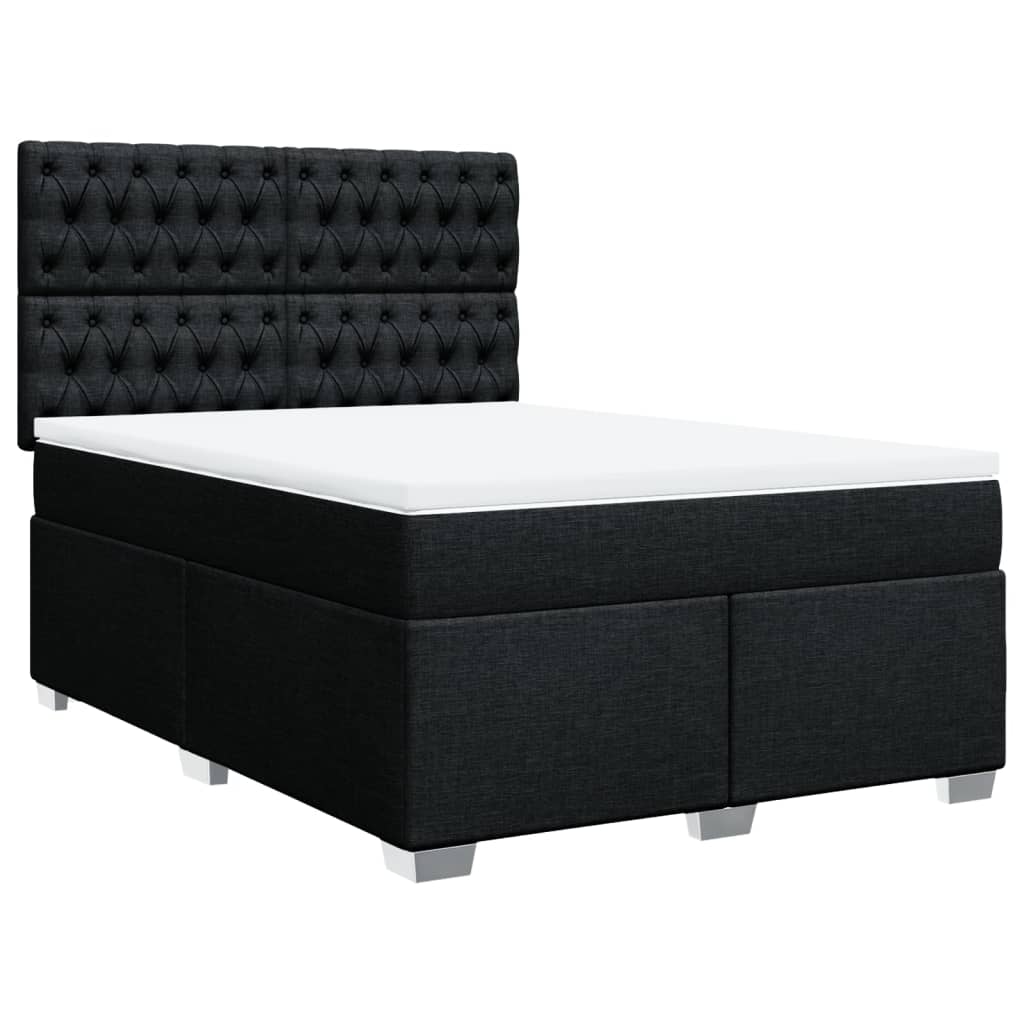 8721102778759_a_en_hd_1 vidaXL Box Spring Bed with Mattress Black Queen Fabric - Image 2