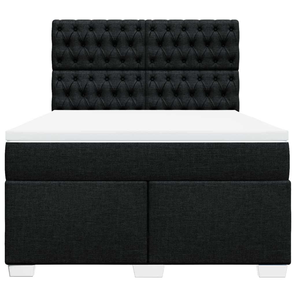 8721102778759_g_en_hd_2 vidaXL Box Spring Bed with Mattress Black Queen Fabric - Image 4
