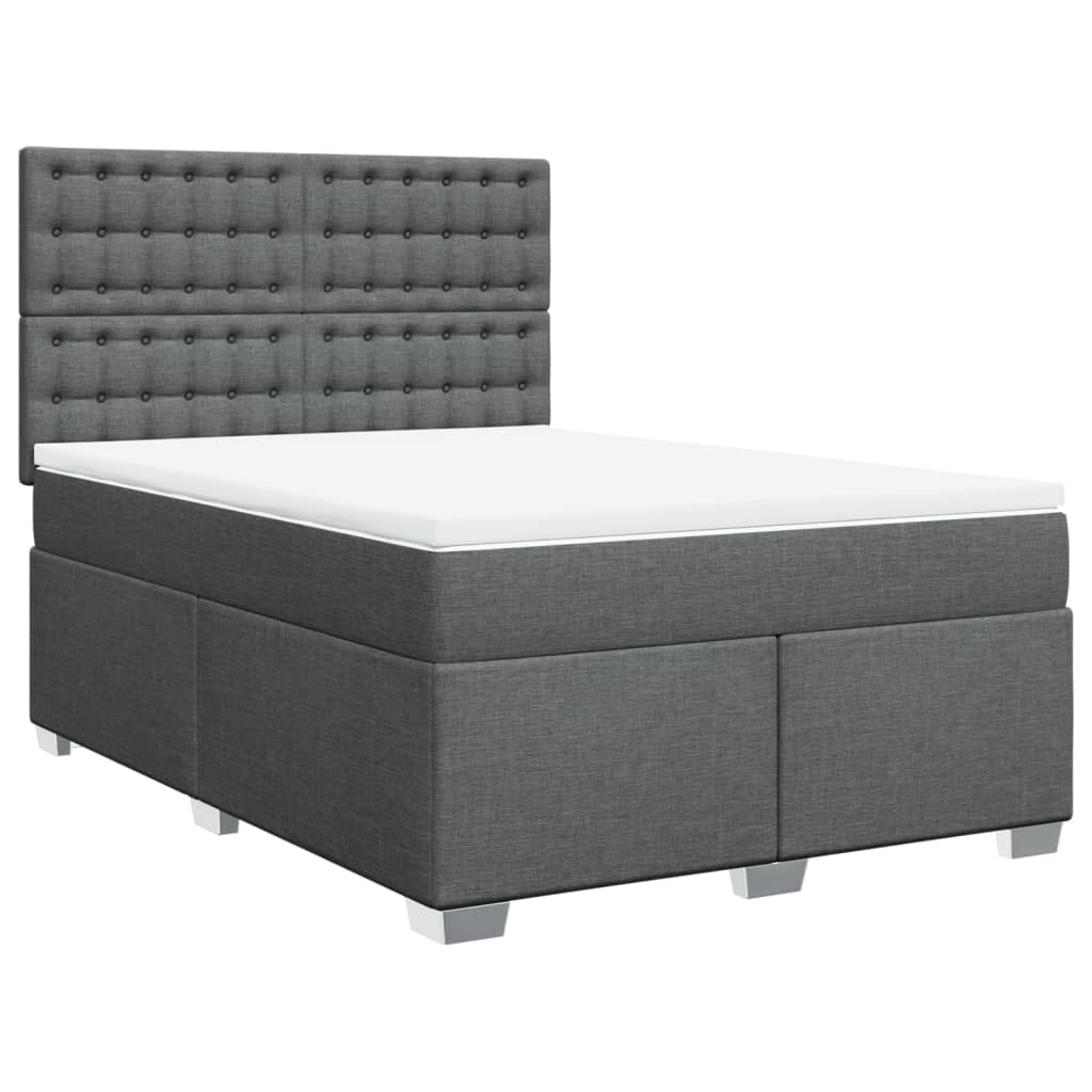 8721102778766_a_en_hd_1 vidaXL Box Spring Bed with Mattress Dark Grey Queen Fabric - Image 2