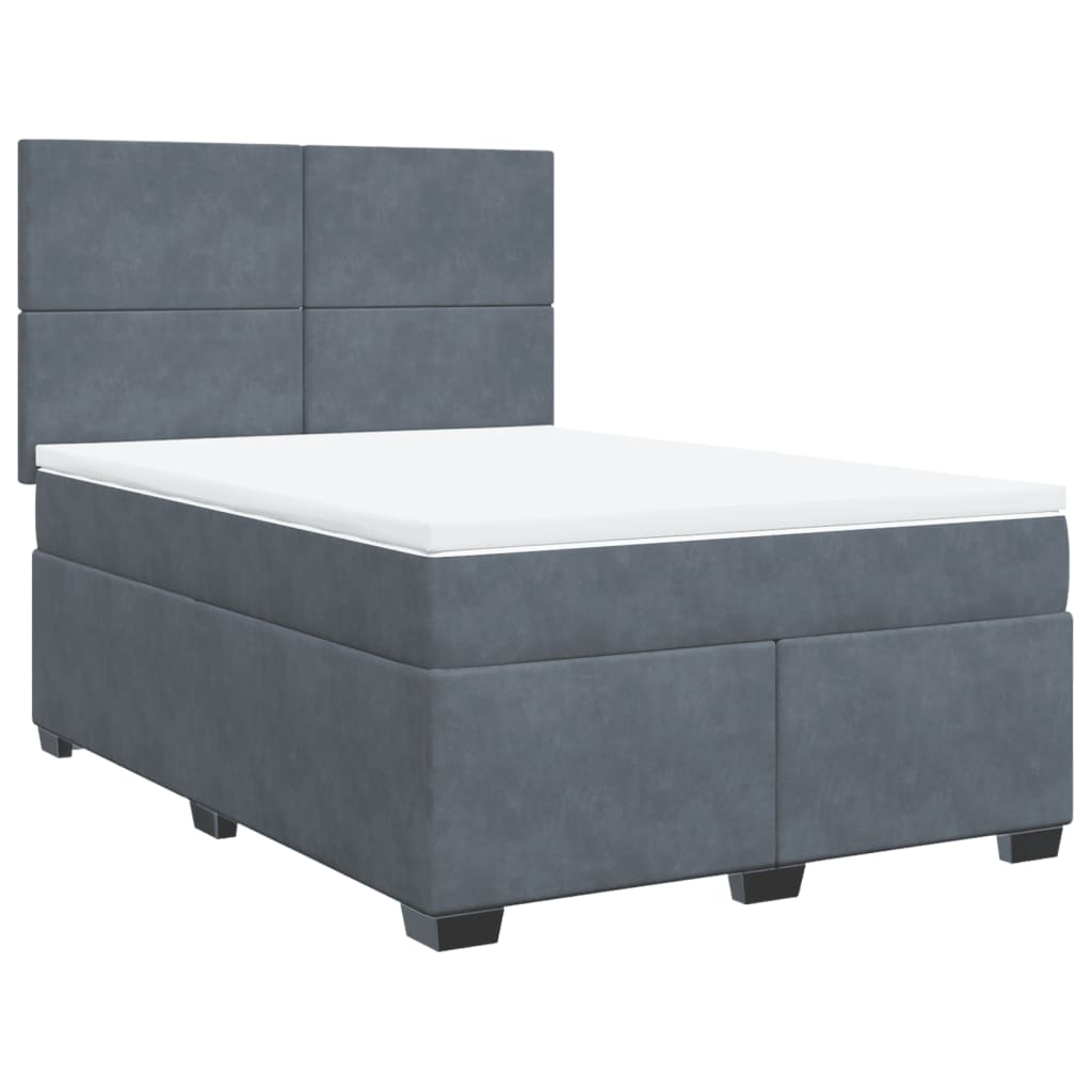 8721102782664_g_en_hd_1 vidaXL Box Spring Bed with Mattress Dark Grey Double Velvet - Image 3