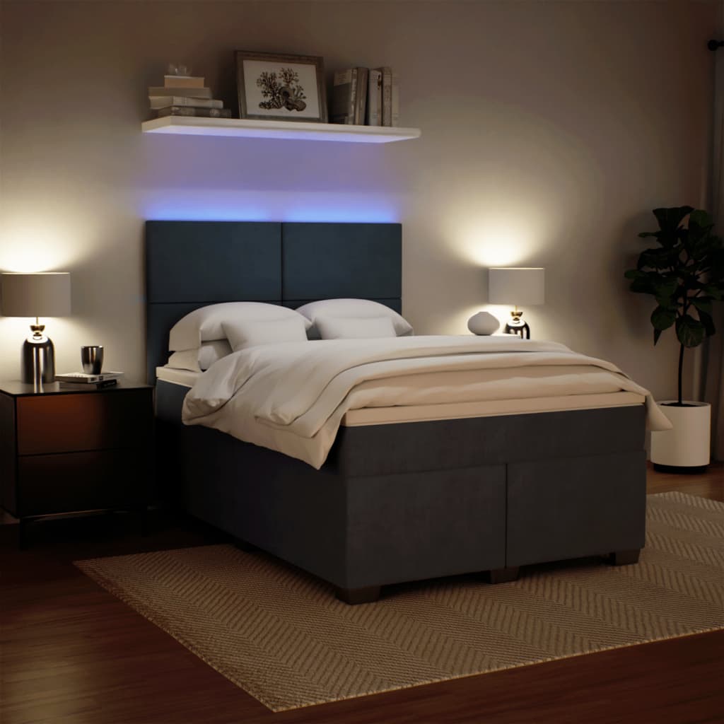 8721102782664_g_en_hd_2 vidaXL Box Spring Bed with Mattress Dark Grey Double Velvet - Image 4
