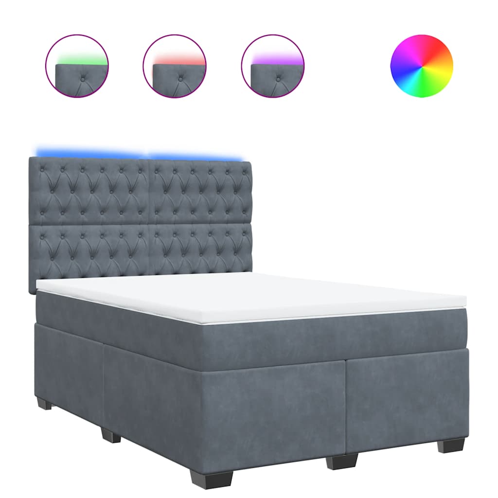 8721102782787_a_en_hd_1 vidaXL Box Spring Bed with Mattress Dark Grey Queen Velvet - Image 2