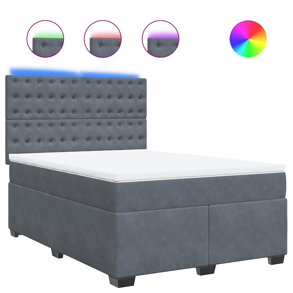 8721102782800_a_en_hd_1 vidaXL Box Spring Bed with Mattress Dark Grey Queen Velvet - Image 2
