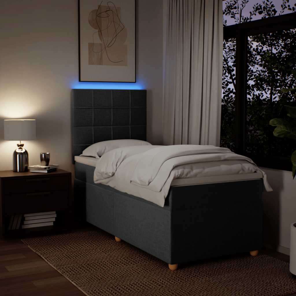 8721102786488_g_en_hd_2 vidaXL Box Spring Bed with Mattress Dark Grey King Single Fabric - Image 4