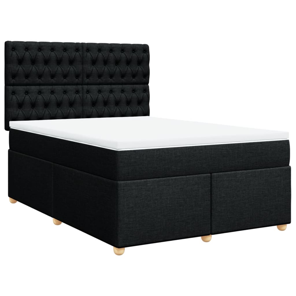 8721102786594_g_en_hd_1 vidaXL Box Spring Bed with Mattress Black Double Fabric - Image 3