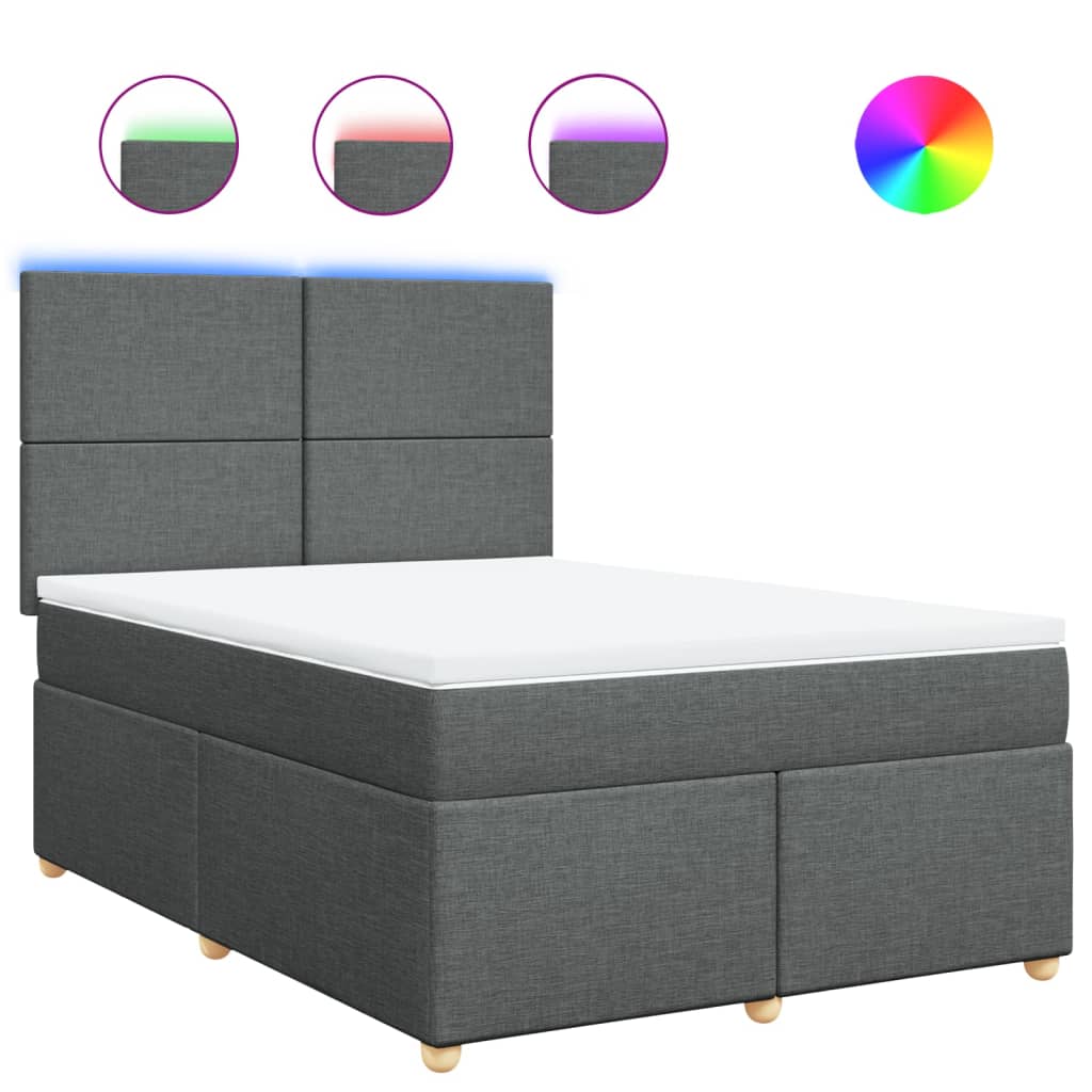8721102786624_a_en_hd_1 vidaXL Box Spring Bed with Mattress Dark Grey Queen Fabric - Image 2