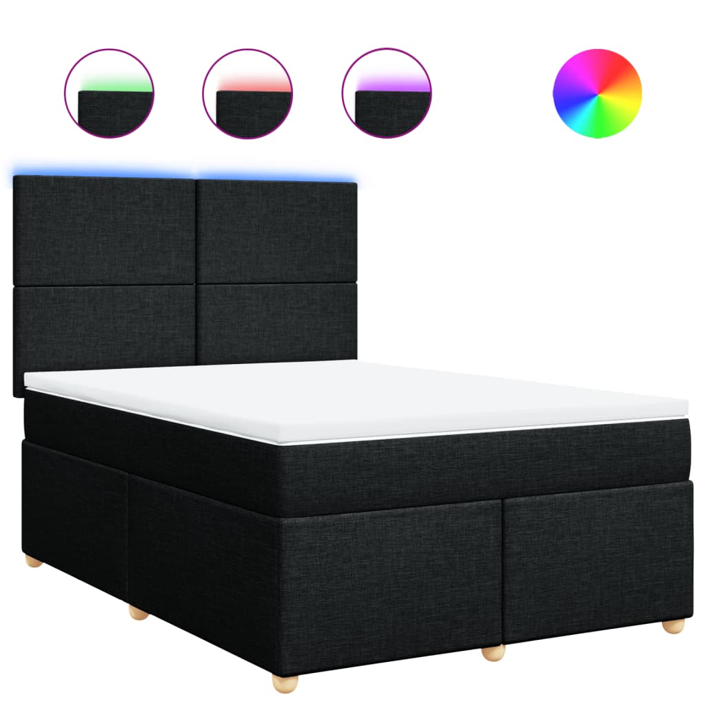 8721102786631_a_en_hd_1 vidaXL Box Spring Bed with Mattress Black Queen Fabric - Image 2