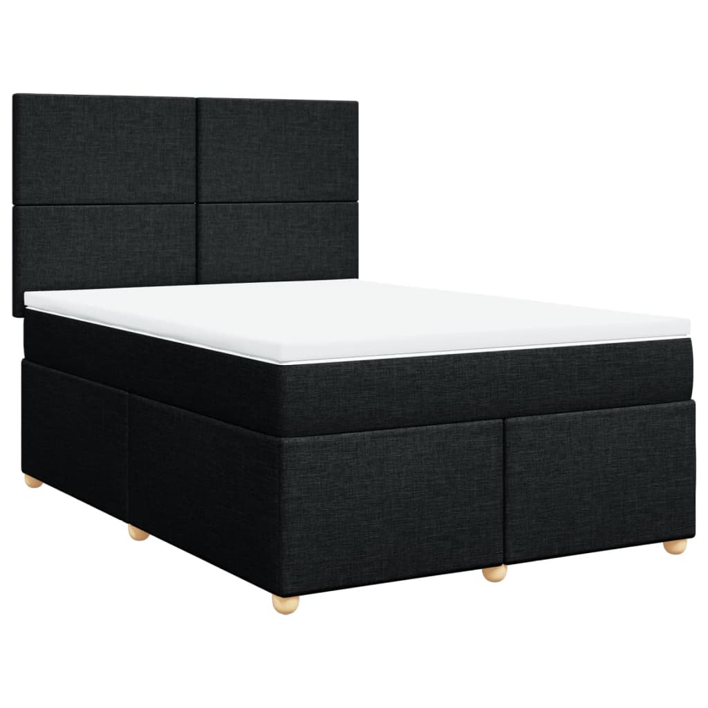 8721102786631_g_en_hd_1 vidaXL Box Spring Bed with Mattress Black Queen Fabric - Image 3