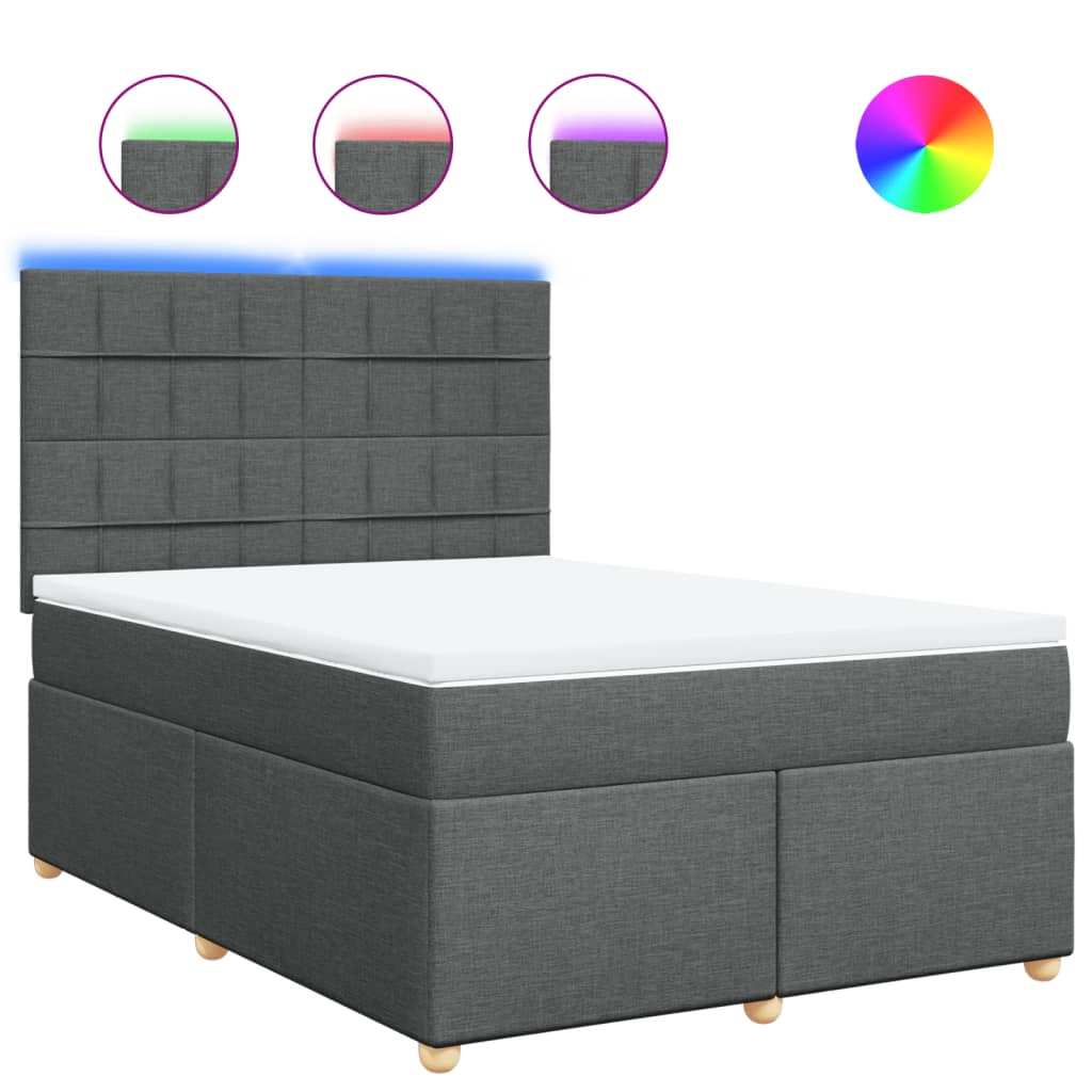 8721102786648_a_en_hd_1 vidaXL Box Spring Bed with Mattress Dark Grey Queen Fabric - Image 2