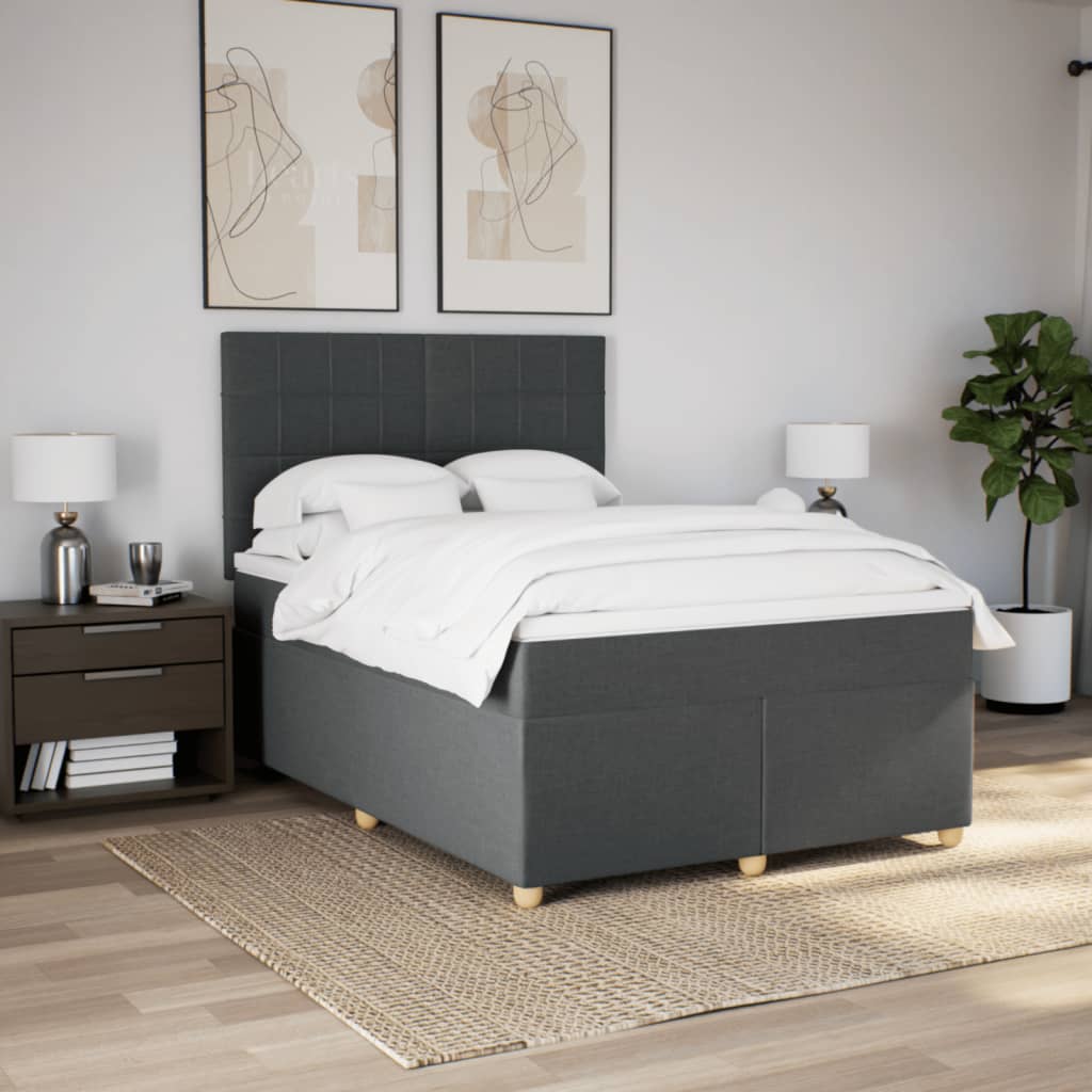 8721102786648_g_en_hd_3 vidaXL Box Spring Bed with Mattress Dark Grey Queen Fabric - Image 5
