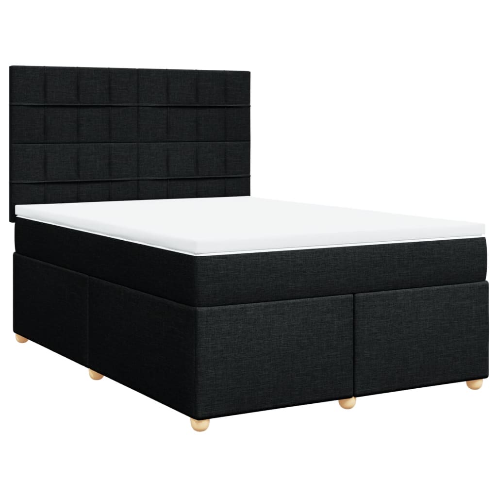 8721102786655_g_en_hd_1 vidaXL Box Spring Bed with Mattress Black Queen Fabric - Image 3