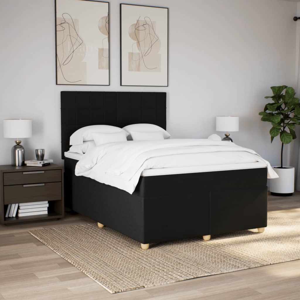 8721102786655_g_en_hd_3 vidaXL Box Spring Bed with Mattress Black Queen Fabric - Image 5