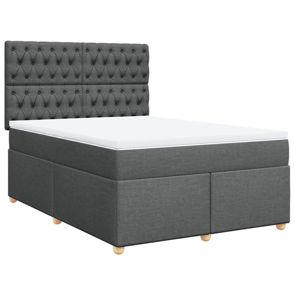 8721102786662_g_en_hd_1 vidaXL Box Spring Bed with Mattress Dark Grey Queen Fabric - Image 3