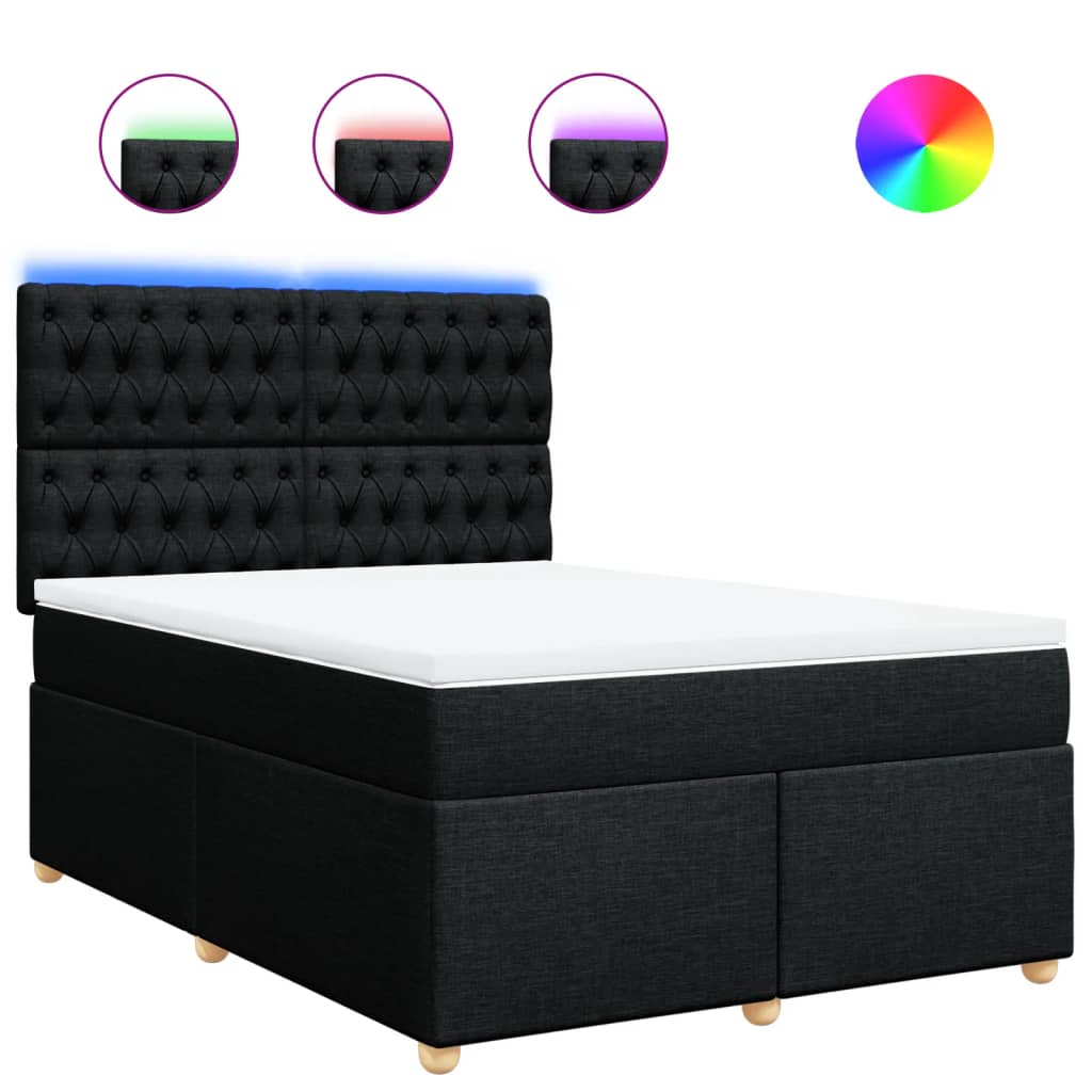 8721102786679_a_en_hd_1 vidaXL Box Spring Bed with Mattress Black Queen Fabric - Image 2