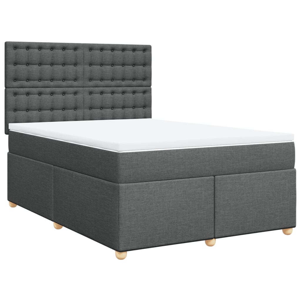 8721102786686_g_en_hd_1 vidaXL Box Spring Bed with Mattress Dark Grey Queen Fabric - Image 3