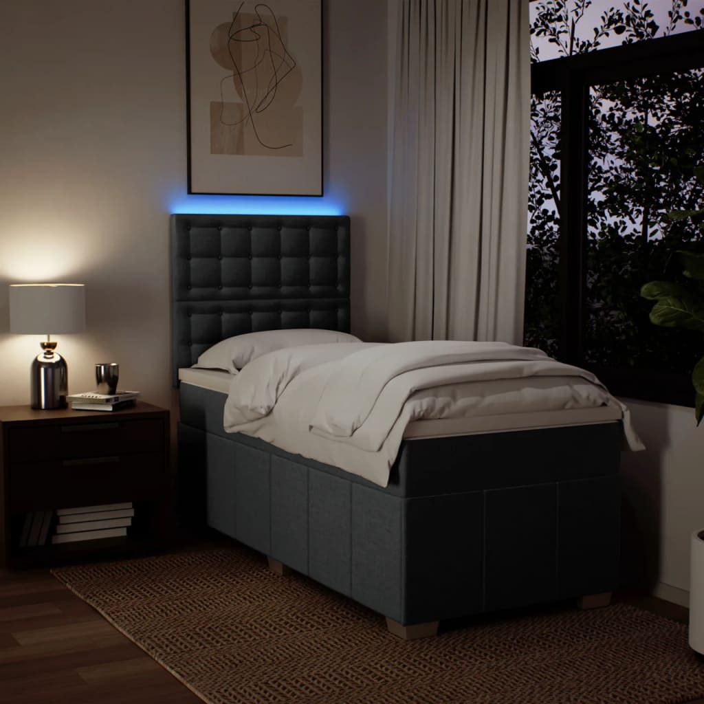 8721102790409_g_en_hd_2 vidaXL Box Spring Bed with Mattress Dark Grey King Single Fabric - Image 4