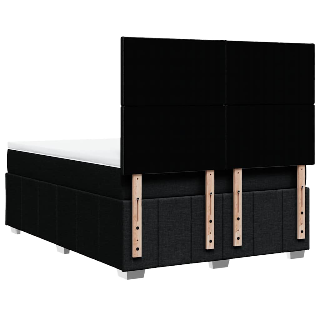 8721102790430_g_en_hd_6 vidaXL Box Spring Bed with Mattress Black Double Fabric - Image 8
