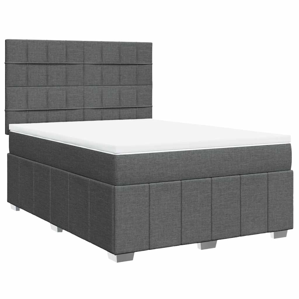 8721102790447_g_en_hd_1 vidaXL Box Spring Bed with Mattress Dark Grey Double Fabric - Image 3