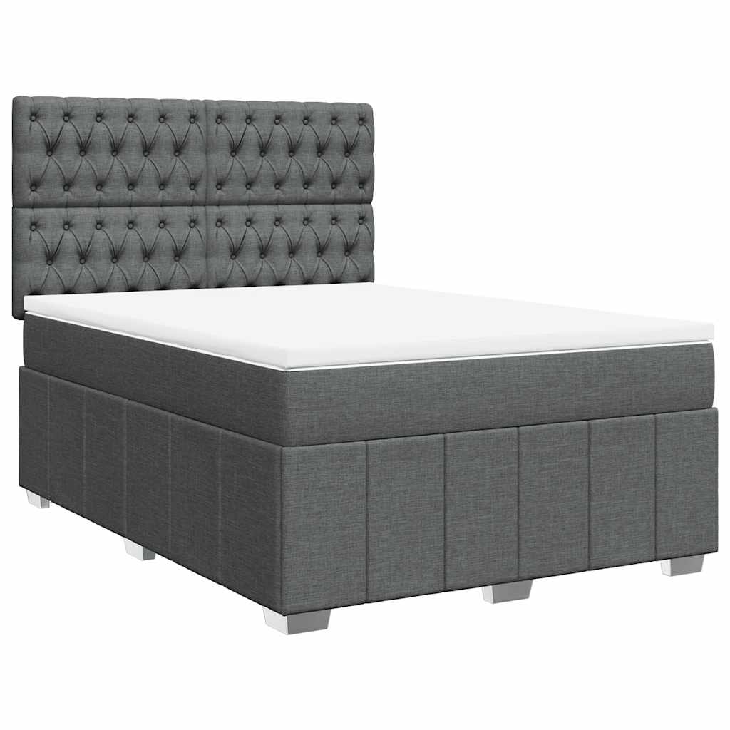 8721102790461_g_en_hd_1 vidaXL Box Spring Bed with Mattress Dark Grey Double Fabric - Image 3