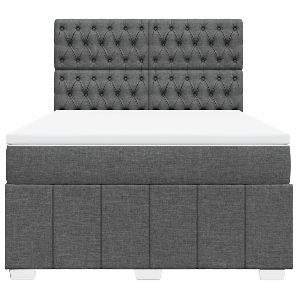 8721102790461_g_en_hd_4 vidaXL Box Spring Bed with Mattress Dark Grey Double Fabric - Image 6