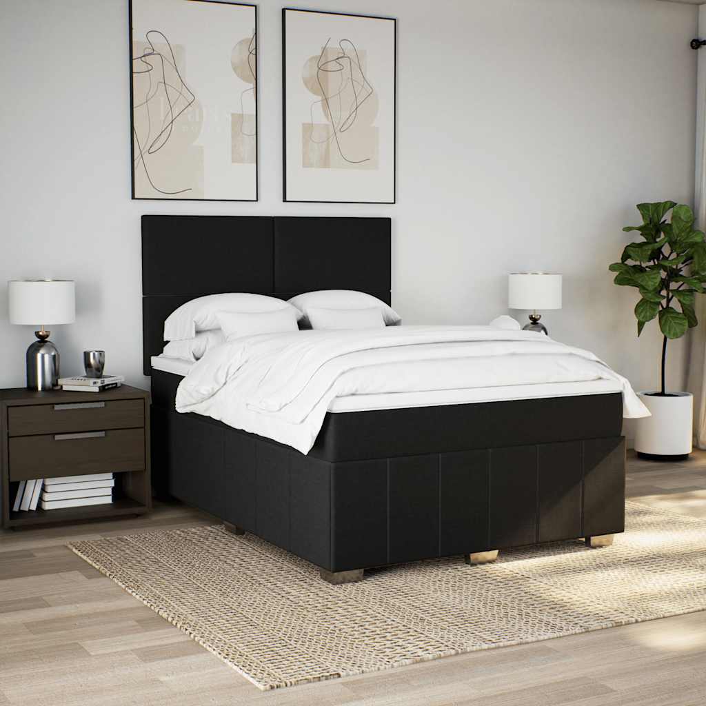 8721102790515_g_en_hd_3 vidaXL Box Spring Bed with Mattress Black Queen Fabric - Image 5