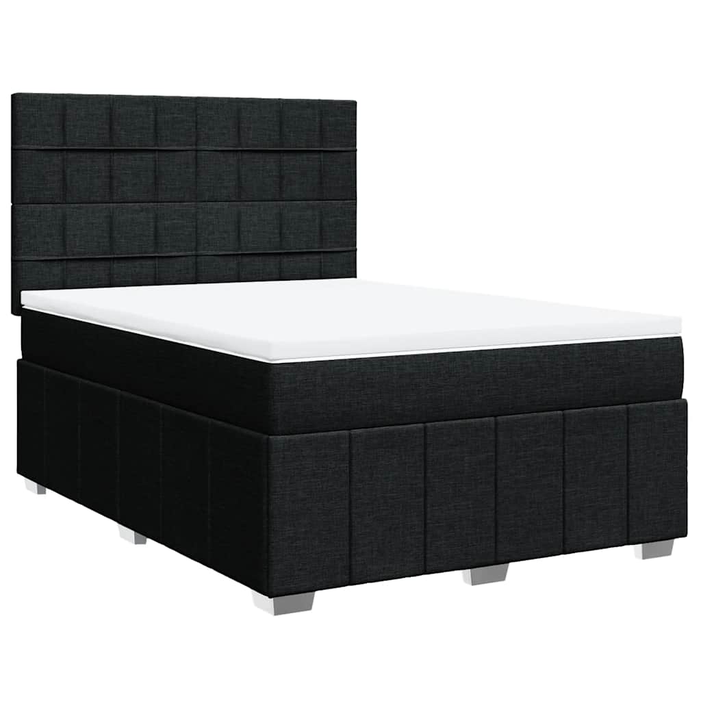 8721102790539_g_en_hd_1 vidaXL Box Spring Bed with Mattress Black Queen Fabric - Image 3