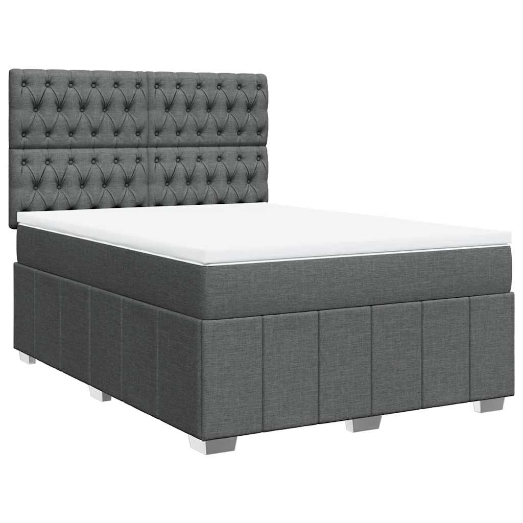 8721102790546_g_en_hd_1 vidaXL Box Spring Bed with Mattress Dark Grey Queen Fabric - Image 3