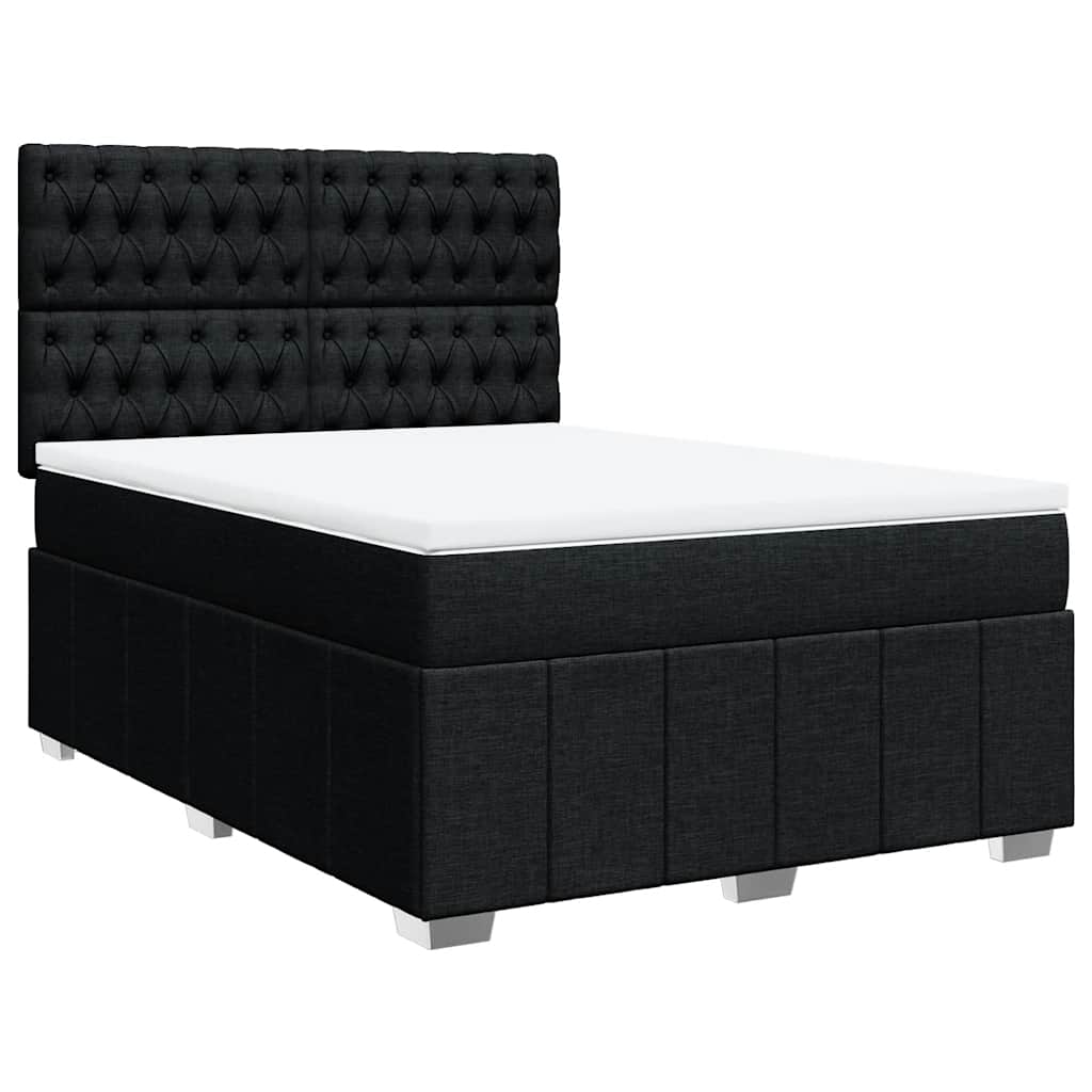 8721102790553_g_en_hd_1 vidaXL Box Spring Bed with Mattress Black Queen Fabric - Image 3