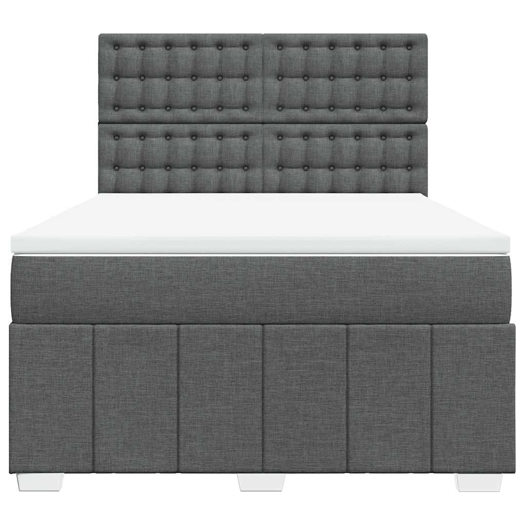 8721102790560_g_en_hd_4 vidaXL Box Spring Bed with Mattress Dark Grey Queen Fabric - Image 6