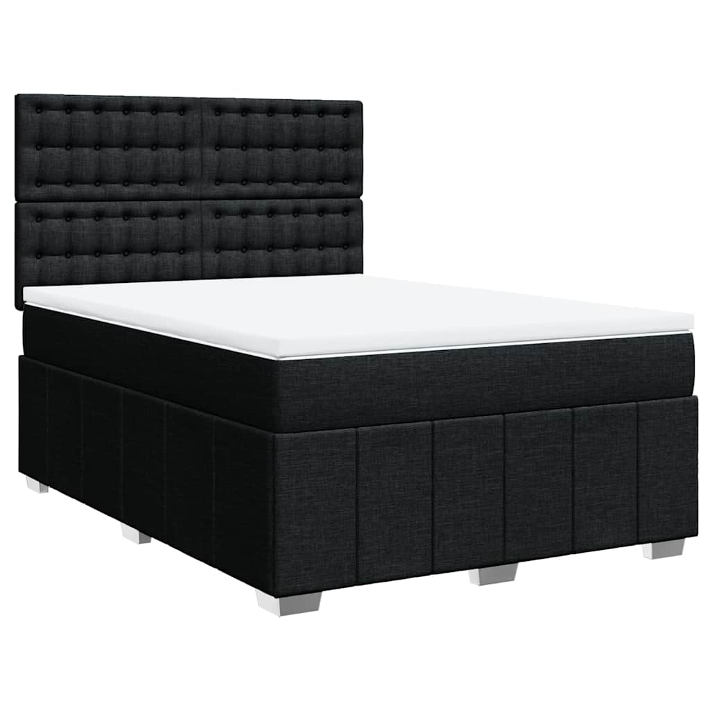 8721102790577_g_en_hd_1 vidaXL Box Spring Bed with Mattress Black Queen Fabric - Image 3