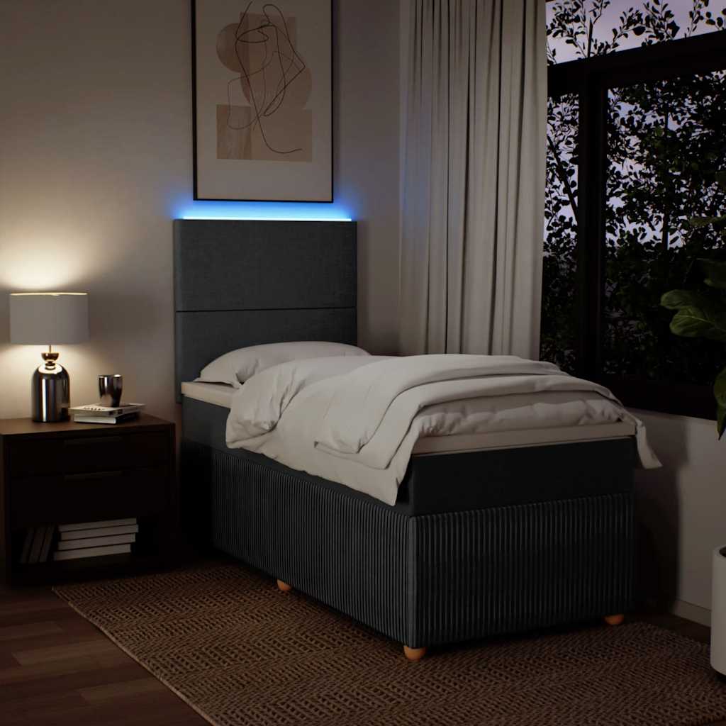 8721102797347_g_en_hd_2 vidaXL Box Spring Bed with Mattress Dark Grey King Single Fabric - Image 4