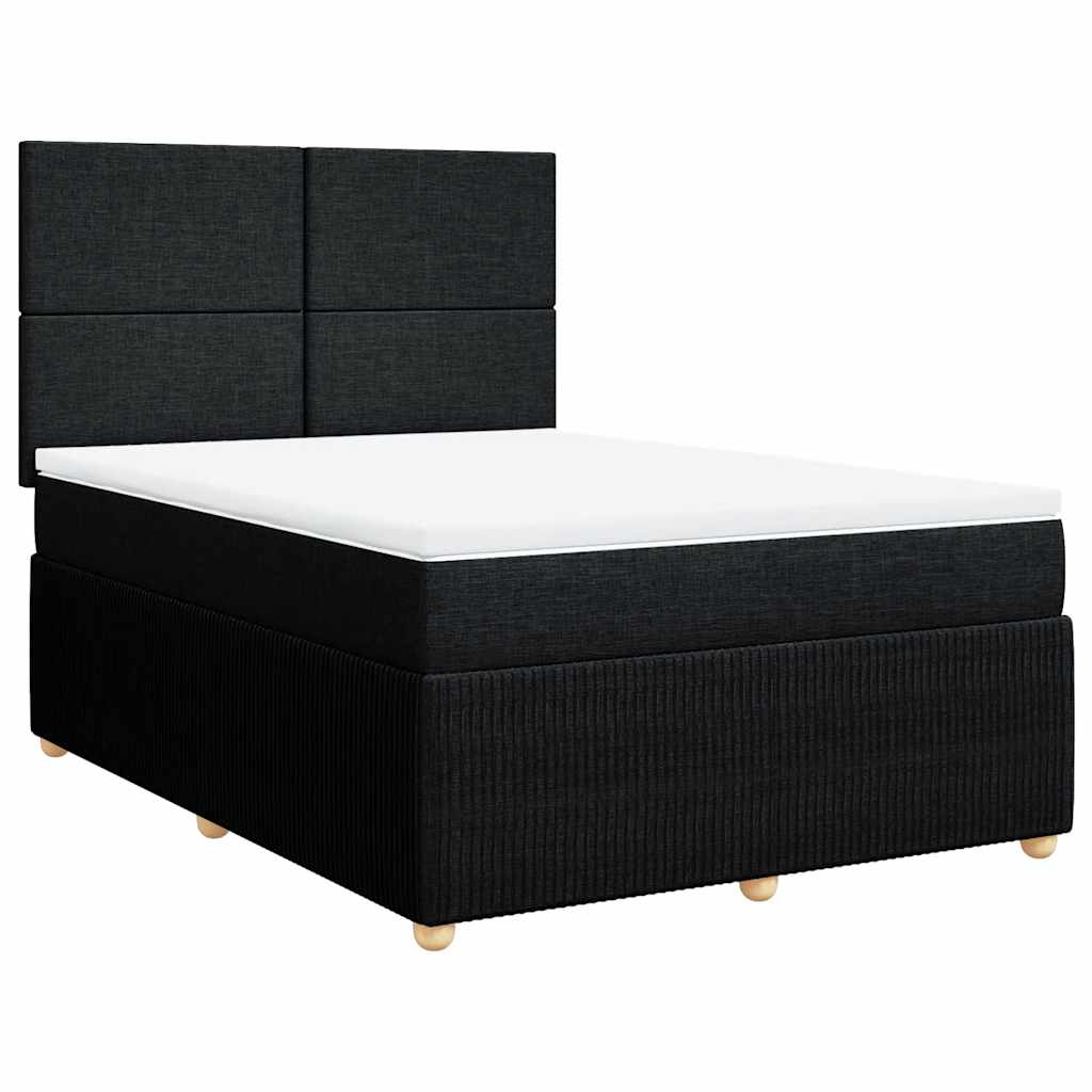 8721102797439_g_en_hd_1 vidaXL Box Spring Bed with Mattress Black Double Fabric - Image 3