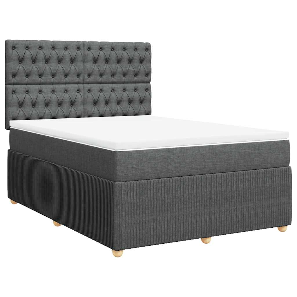 8721102797460_g_en_hd_1 vidaXL Box Spring Bed with Mattress Dark Grey Double Fabric - Image 3
