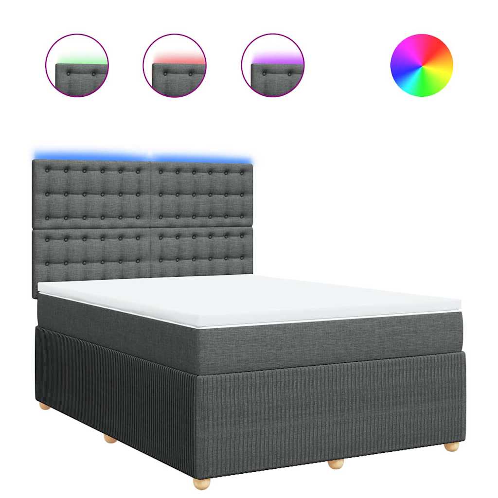 8721102797484_a_en_hd_1 vidaXL Box Spring Bed with Mattress Dark Grey Double Fabric - Image 2