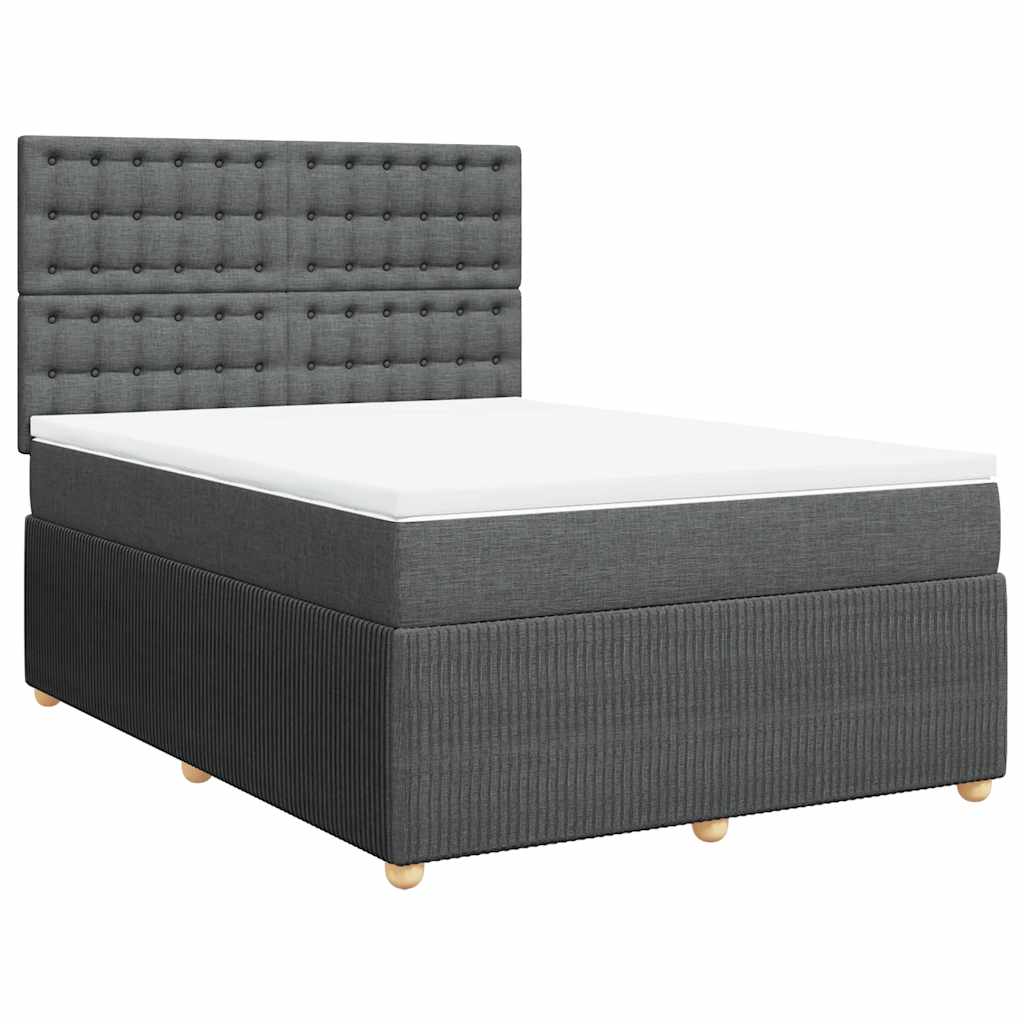 8721102797484_g_en_hd_1 vidaXL Box Spring Bed with Mattress Dark Grey Double Fabric - Image 3