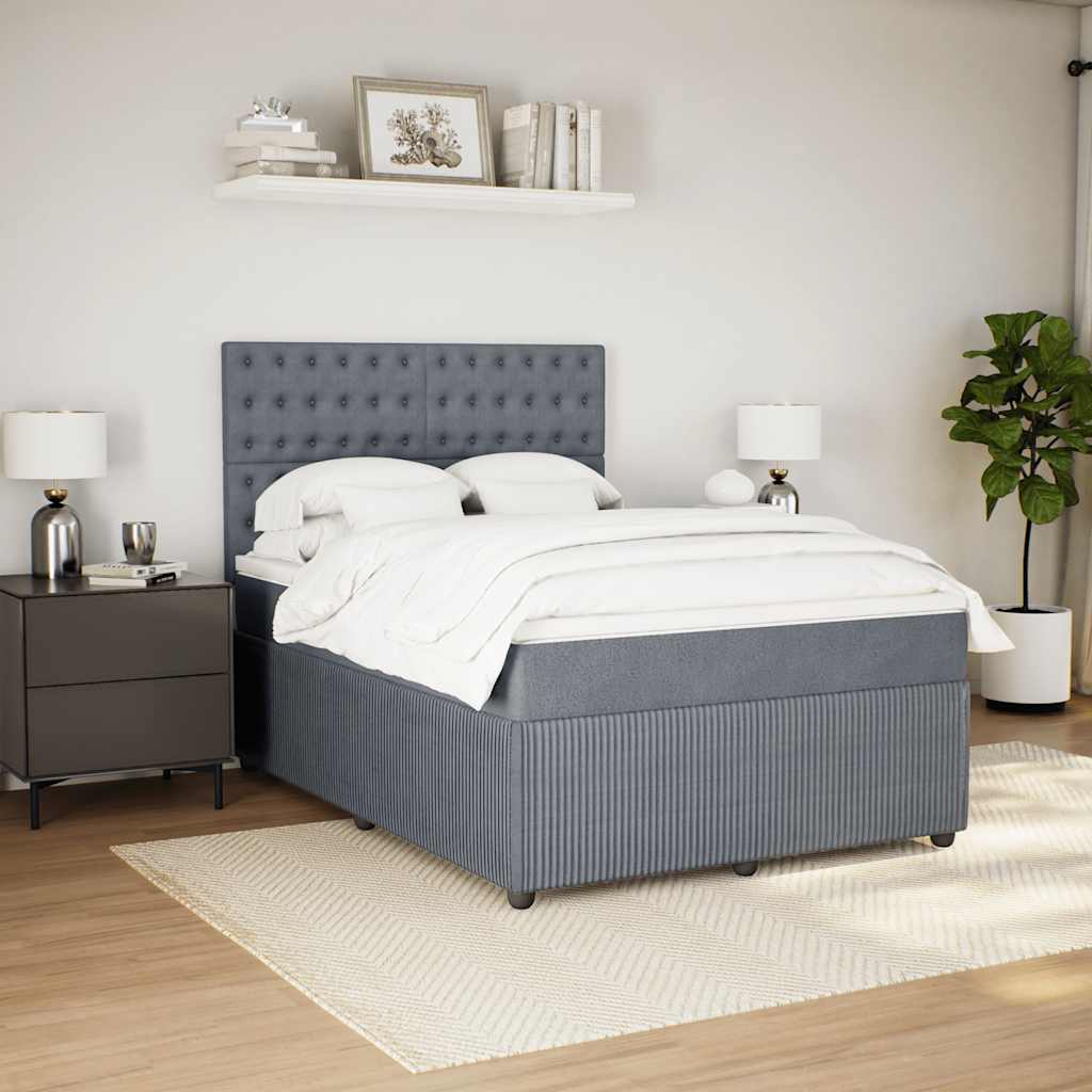 8721102797484_g_en_hd_3 vidaXL Box Spring Bed with Mattress Dark Grey Double Fabric - Image 5