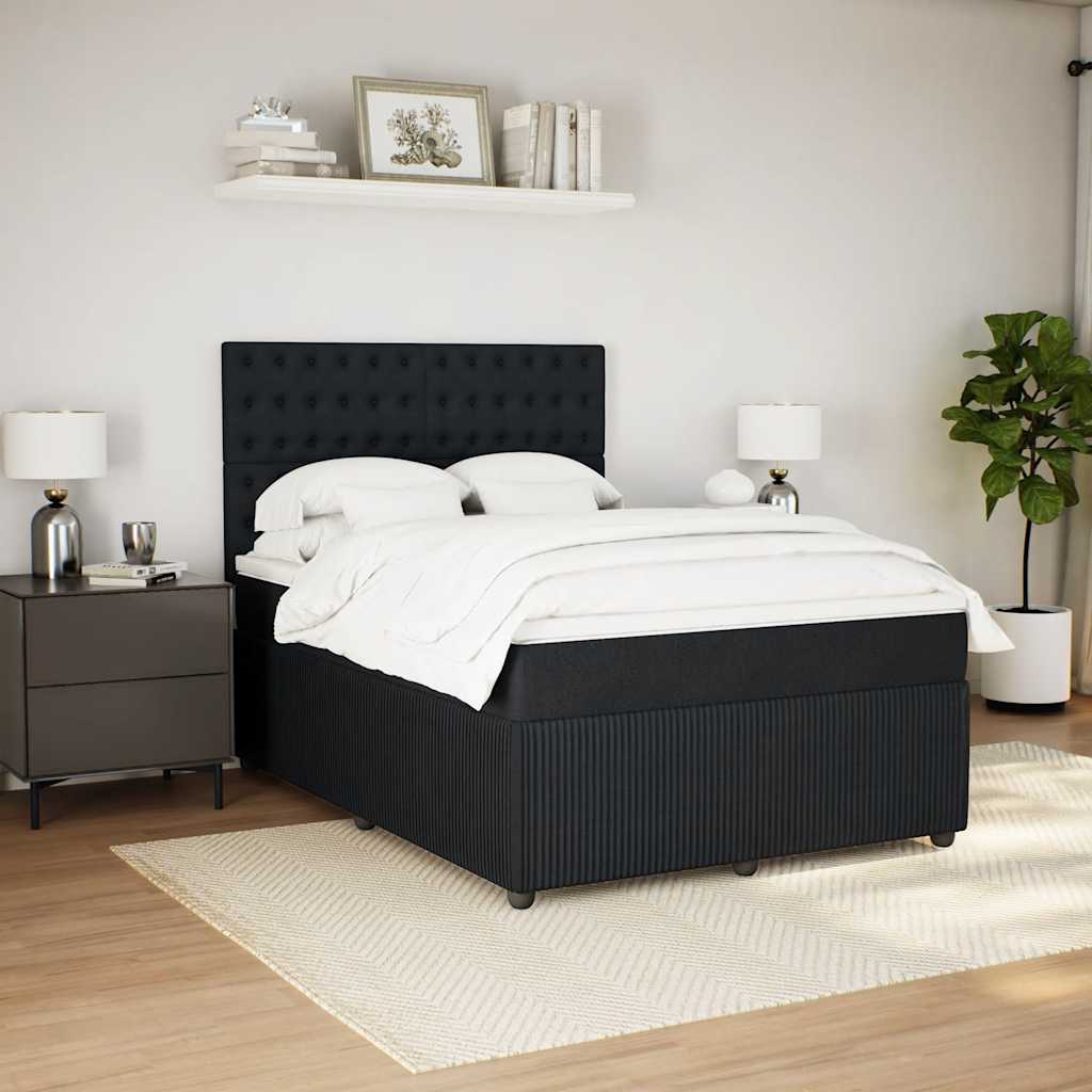 8721102797491_g_en_hd_3 vidaXL Box Spring Bed with Mattress Black Double Fabric - Image 5