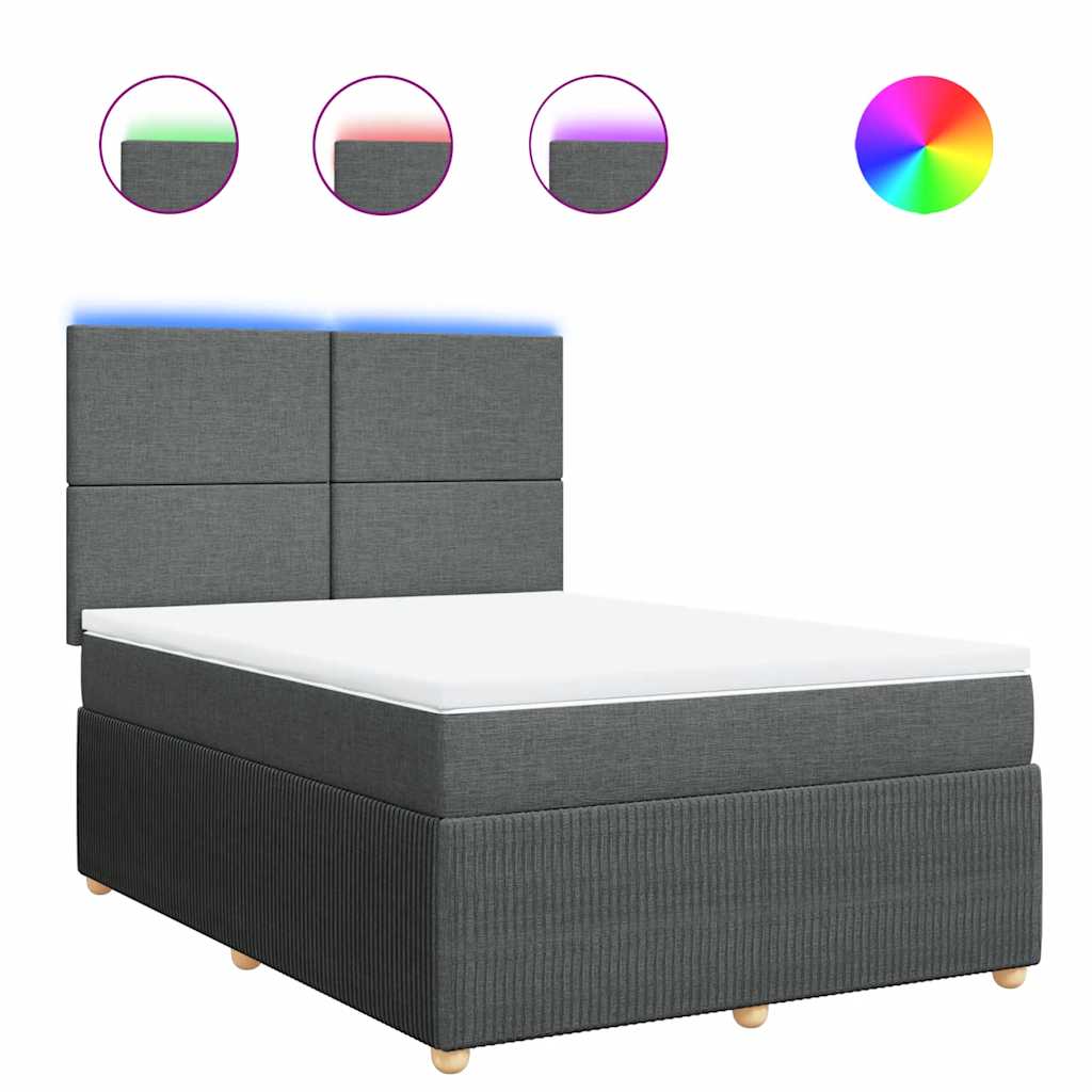 8721102797507_a_en_hd_1 vidaXL Box Spring Bed with Mattress Dark Grey Queen Fabric - Image 2