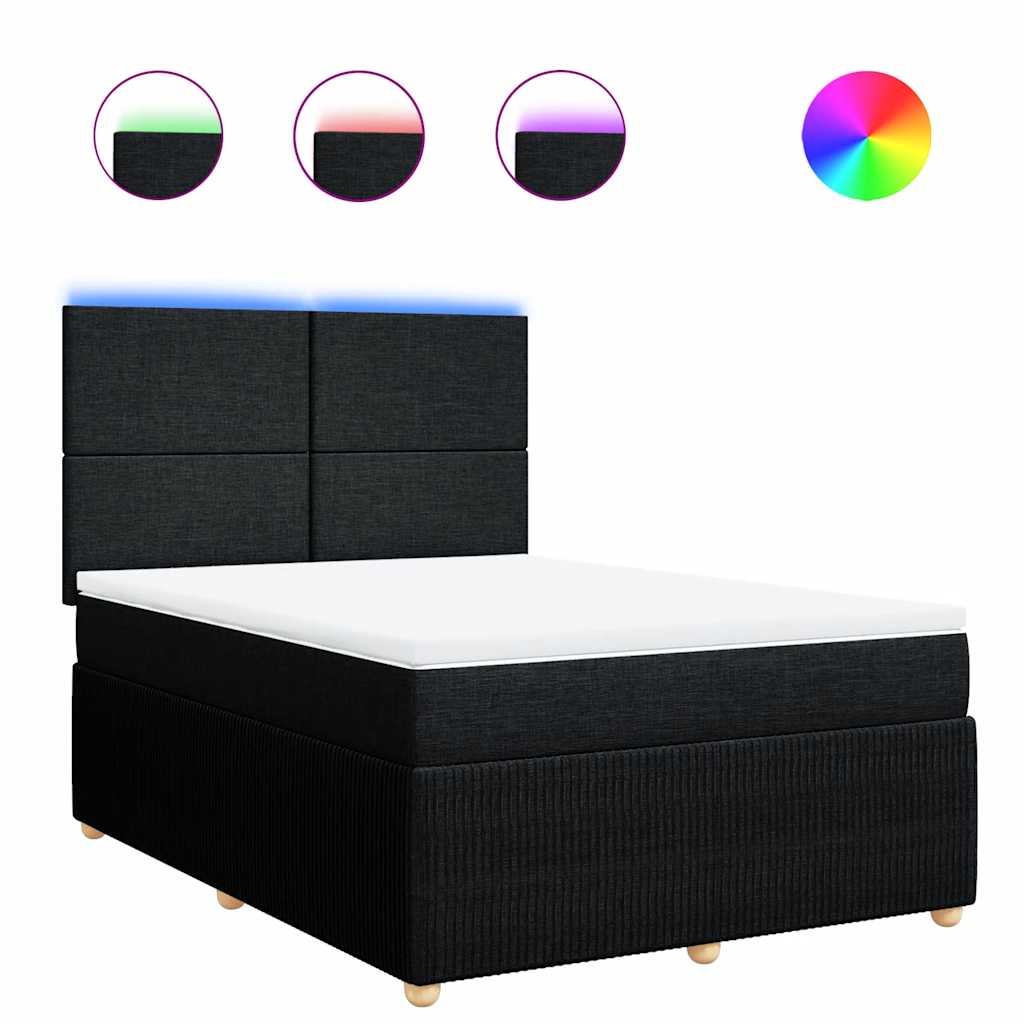 8721102797514_a_en_hd_1 vidaXL Box Spring Bed with Mattress Black Queen Fabric - Image 2