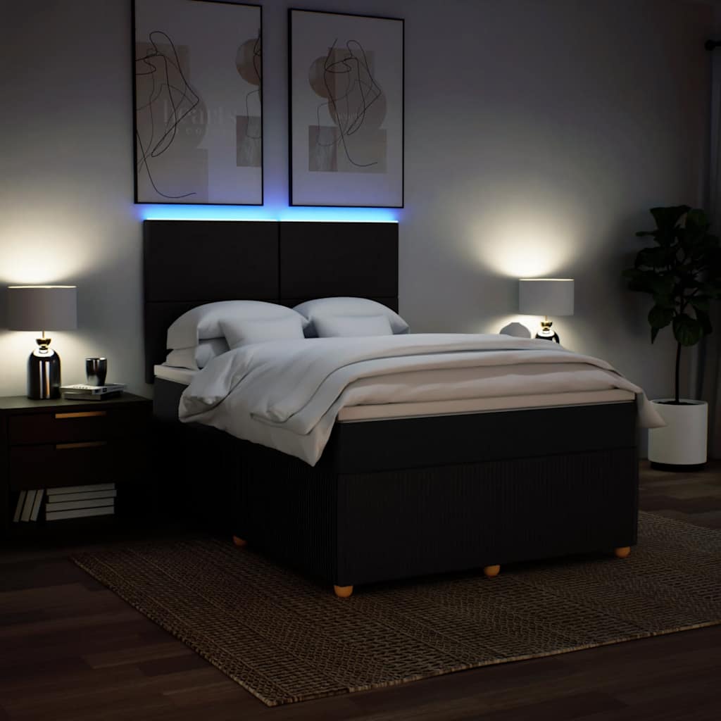8721102797514_g_en_hd_2 vidaXL Box Spring Bed with Mattress Black Queen Fabric - Image 4