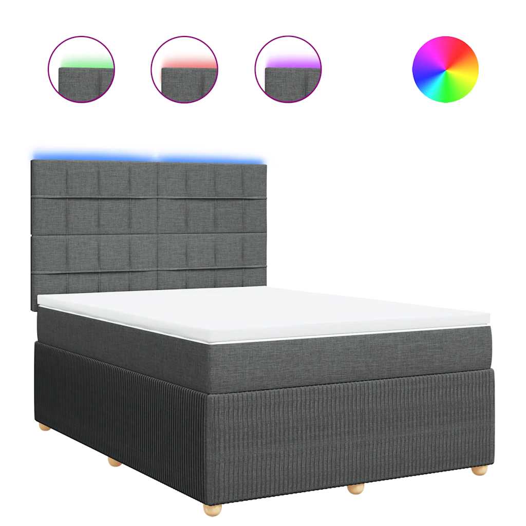 8721102797521_a_en_hd_1 vidaXL Box Spring Bed with Mattress Dark Grey Queen Fabric - Image 2