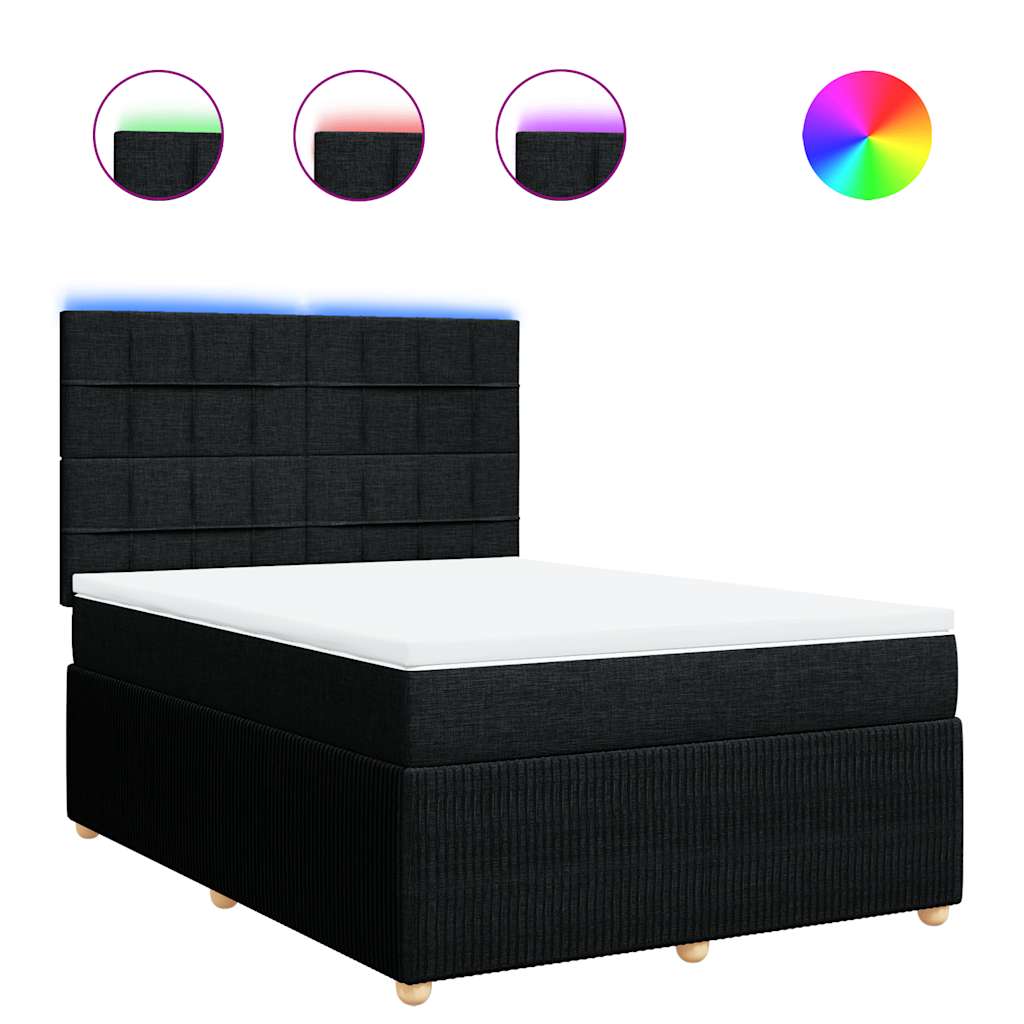 8721102797538_a_en_hd_1 vidaXL Box Spring Bed with Mattress Black Queen Fabric - Image 2