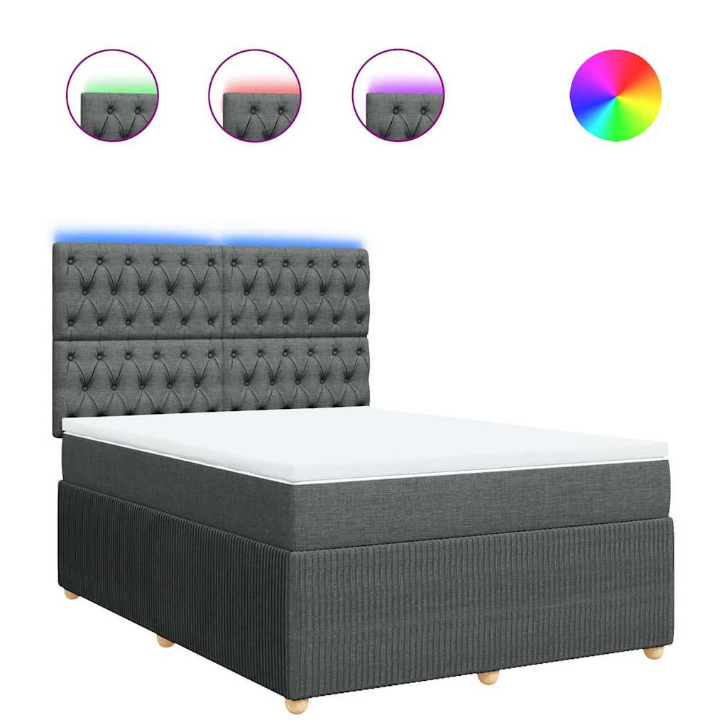 8721102797545_a_en_hd_1 vidaXL Box Spring Bed with Mattress Dark Grey Queen Fabric - Image 2